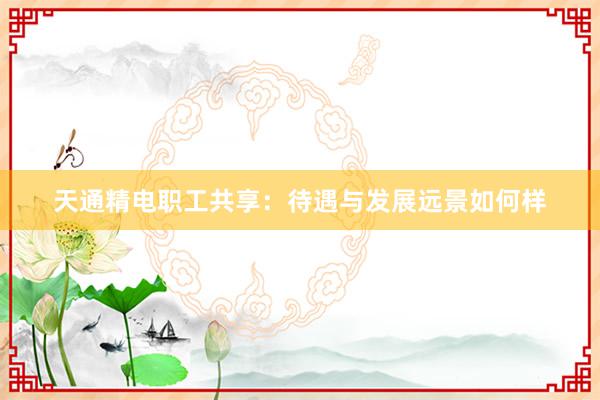 天通精电职工共享：待遇与发展远景如何样
